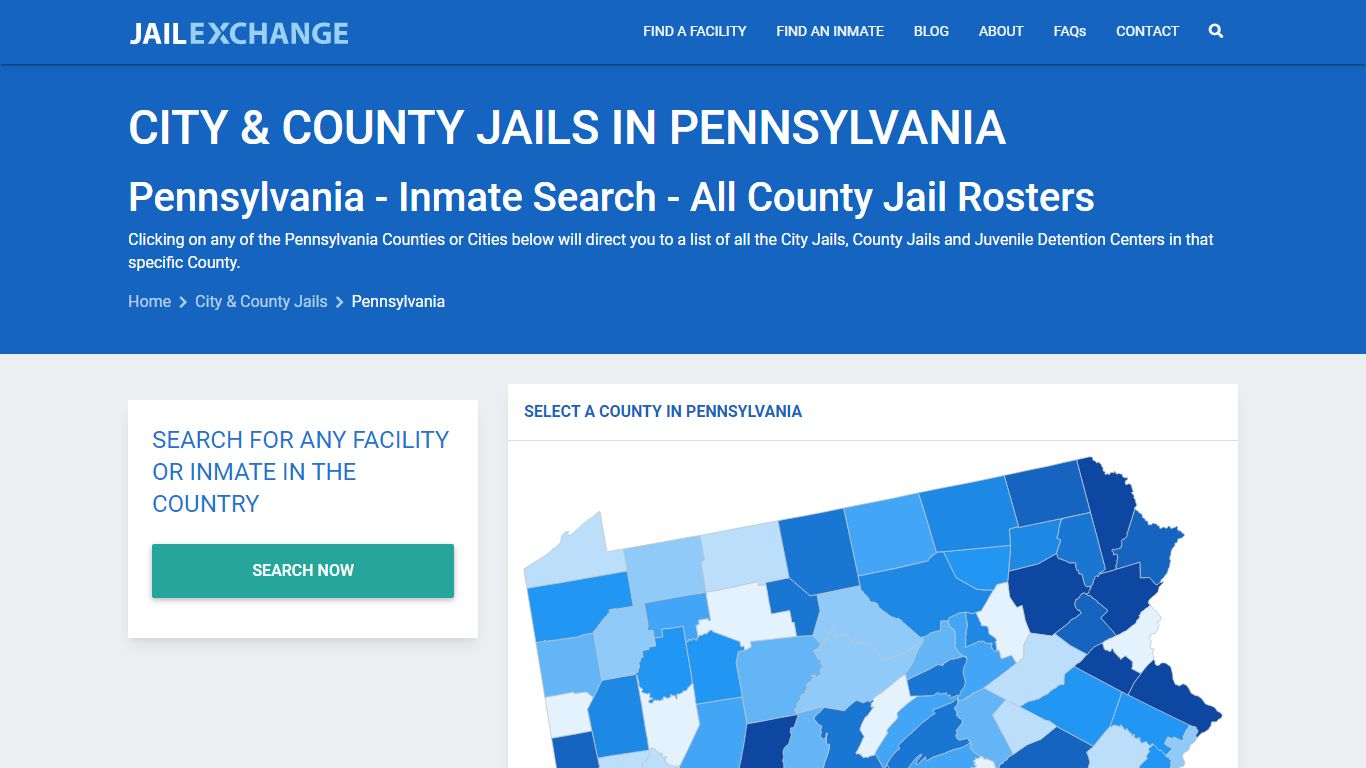 Inmate Search - Pennsylvania County Jails | Jail Exchange